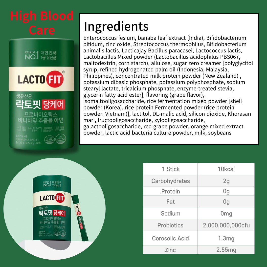 Lacto-Fit Probiotics High Blood Sugar Care 2g X 60 sticks