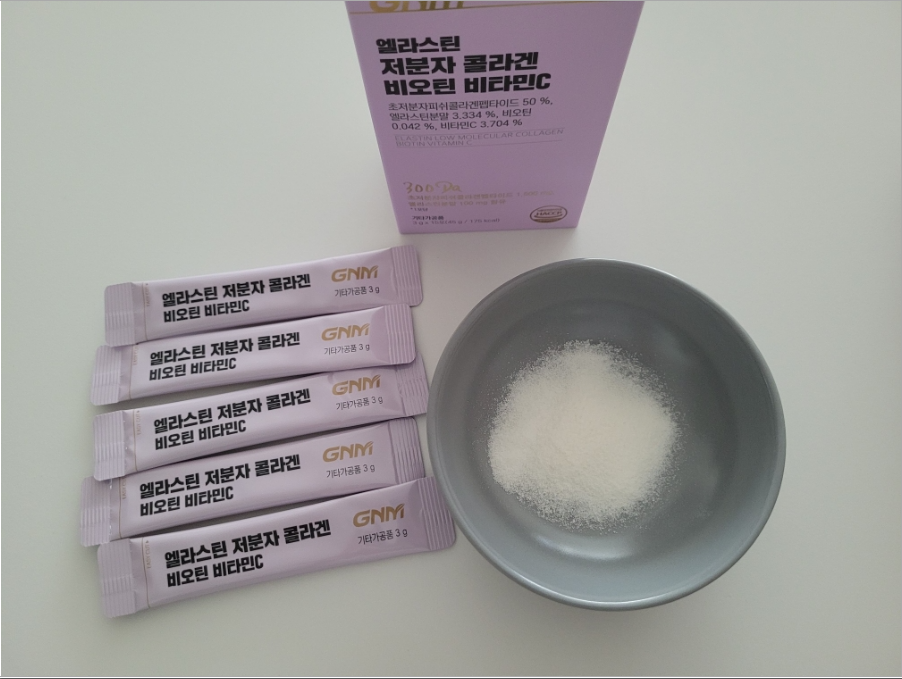 GNM Elastin Low Molecule Collagen Biotin Vitamin C 3g X 15 sticks