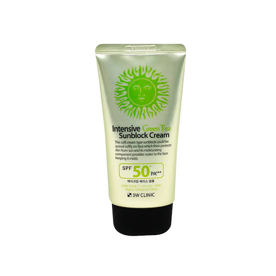 3W Clinic Intensive Green Tea Sunblock Cream SPF 50+ PA++++ 70ml