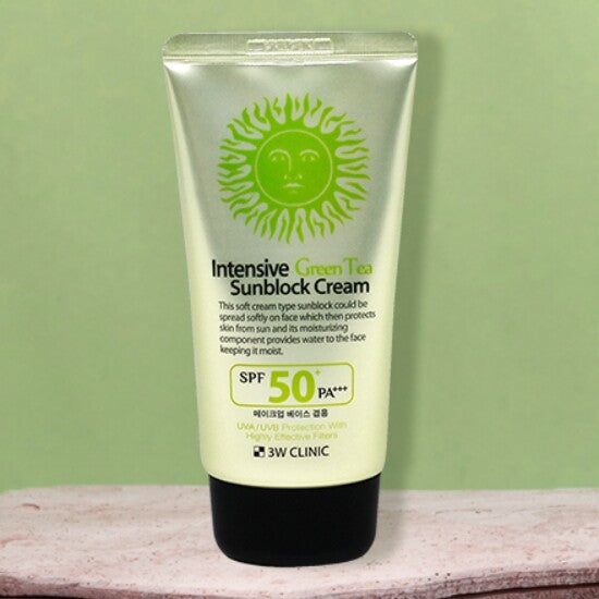 3W Clinic Intensive Green Tea Sunblock Cream SPF 50+ PA++++ 70ml
