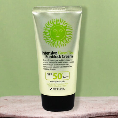 3W Clinic Intensive Green Tea Sunblock Cream SPF 50+ PA++++ 70ml