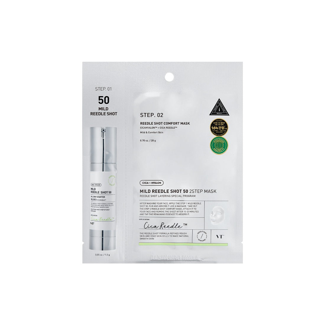 VT Cosmetics Reedle Shot 50 2-Step Mask 1ea